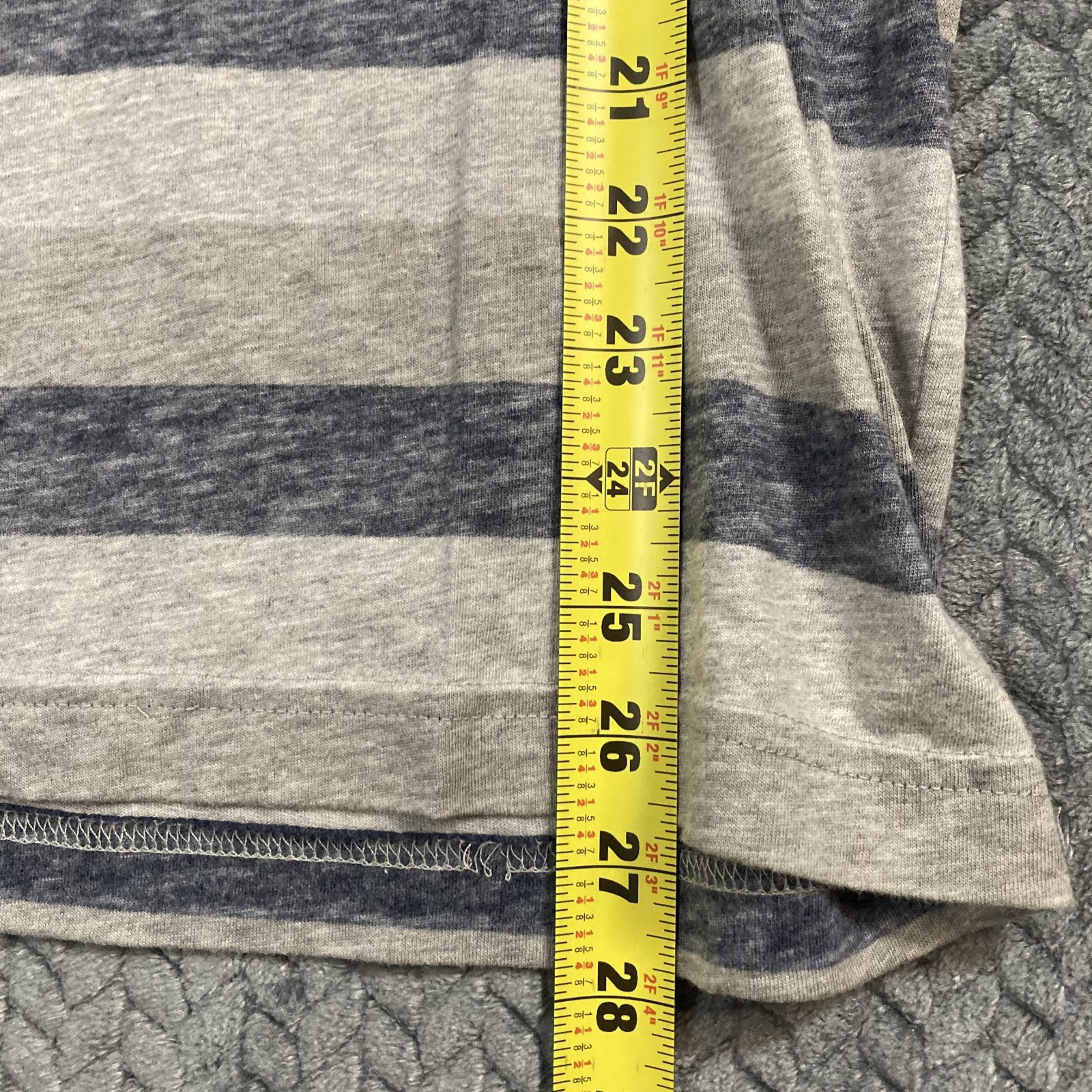 Lacoste Men’s XXL Blue Gray Striped Short Sleeve T-Shirt Cotton Logo Preppy thumbnail 9