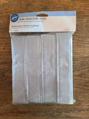 Wilton Bake-Even Cake Strips ~ Set of 4 ~ 10'', 12'', 14'' & 16'' Pans ~ Vintage NOS