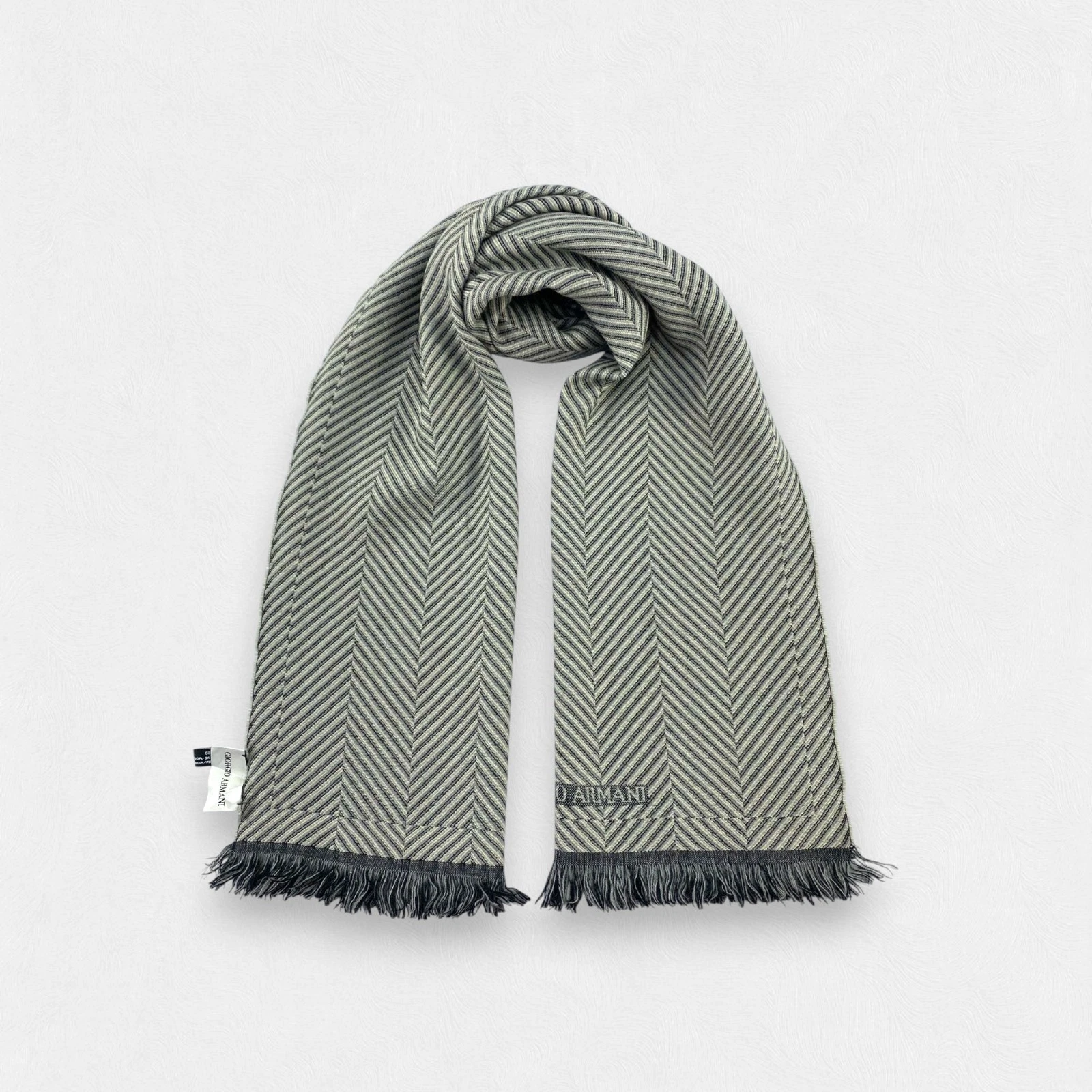 Giorgio Armani Scarf Muffler Wrap Scarf Wool Unisex Scarves
