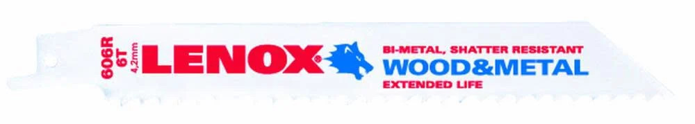 Lenox 6 дюймов X 34 дюйма X 0035 дюйма Биметаллические возвратно-поступательные лезвия T2 5 Шт 3090₽