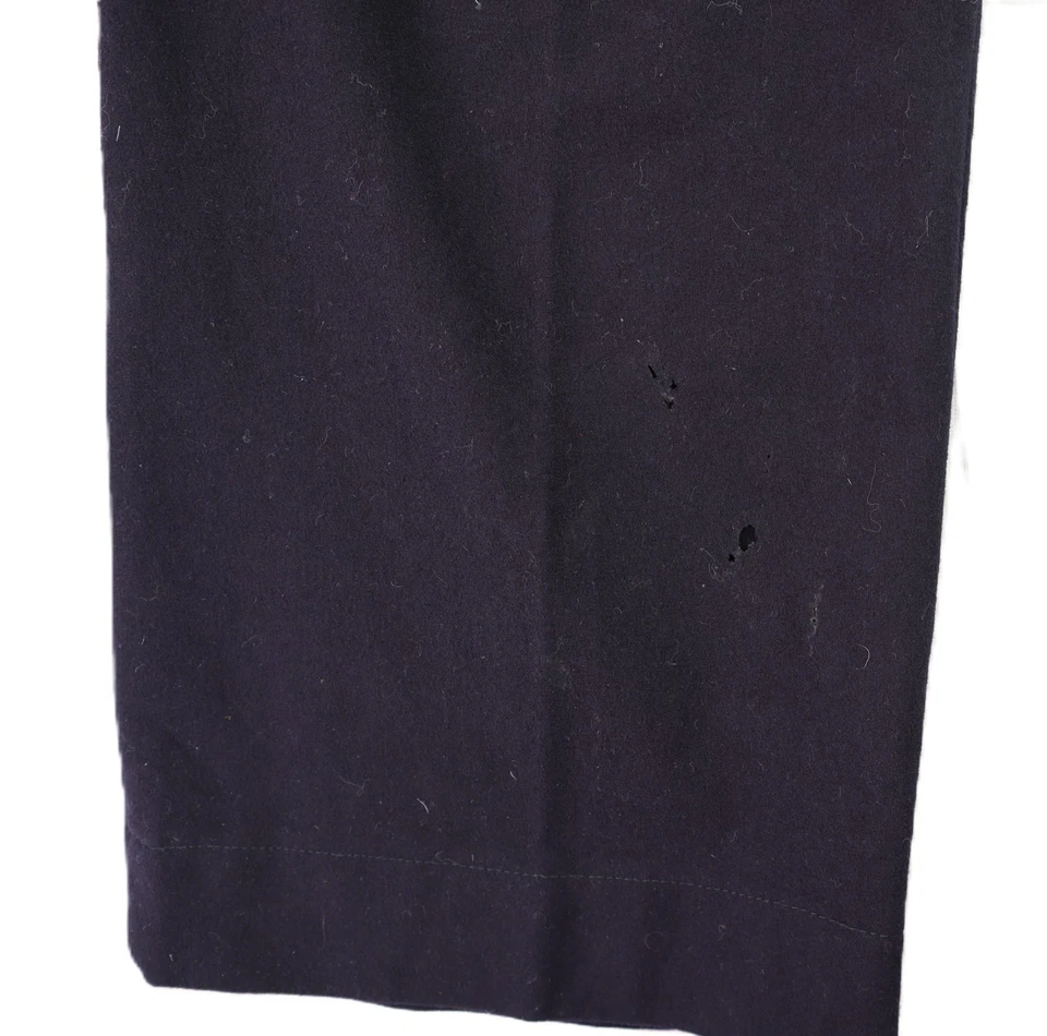 Pantalones de vestir de pierna ancha de lana naval azul marino auténtico de lana 30 x 29 de colección EE. UU. para hombre Foto 3 de 4