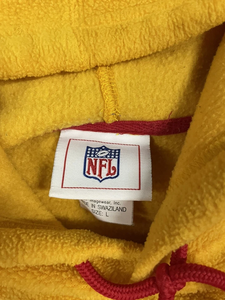 Kansas City Chiefs Hoodie Men's L Red Pull Over Fleece Brand NFL Football - Image 2 of 4