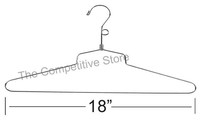 18 Salesman Metal Clothing Hangers With Loop Hook & Twist Joint - 100 Pieces 18 Salesman Metal Clothing Hangers With Loop Hook & Twist Joint - 100 Pieces