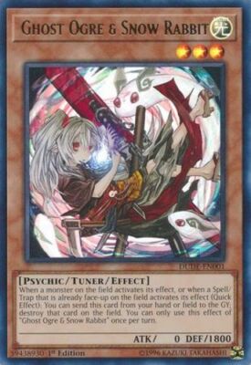 Yugioh! LP Ghost Ogre & Snow Rabbit (Alternate Art) - DUDE-EN001 - Ultra Rare - 