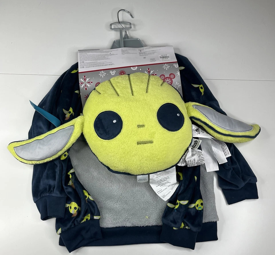 Disney NUEVO CON ETIQUETAS PJ Almohada Star Wars PJ Set Niños Talla 5/6 Azul Verde HG Foto 2 de 4
