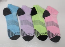 Copper Life 4-pack Women's Ankle Socks Size M Colorful