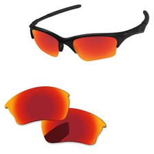 Fire Red Mirror Polarized Replacement Lenses For-Oakley Half Jacket XLJ