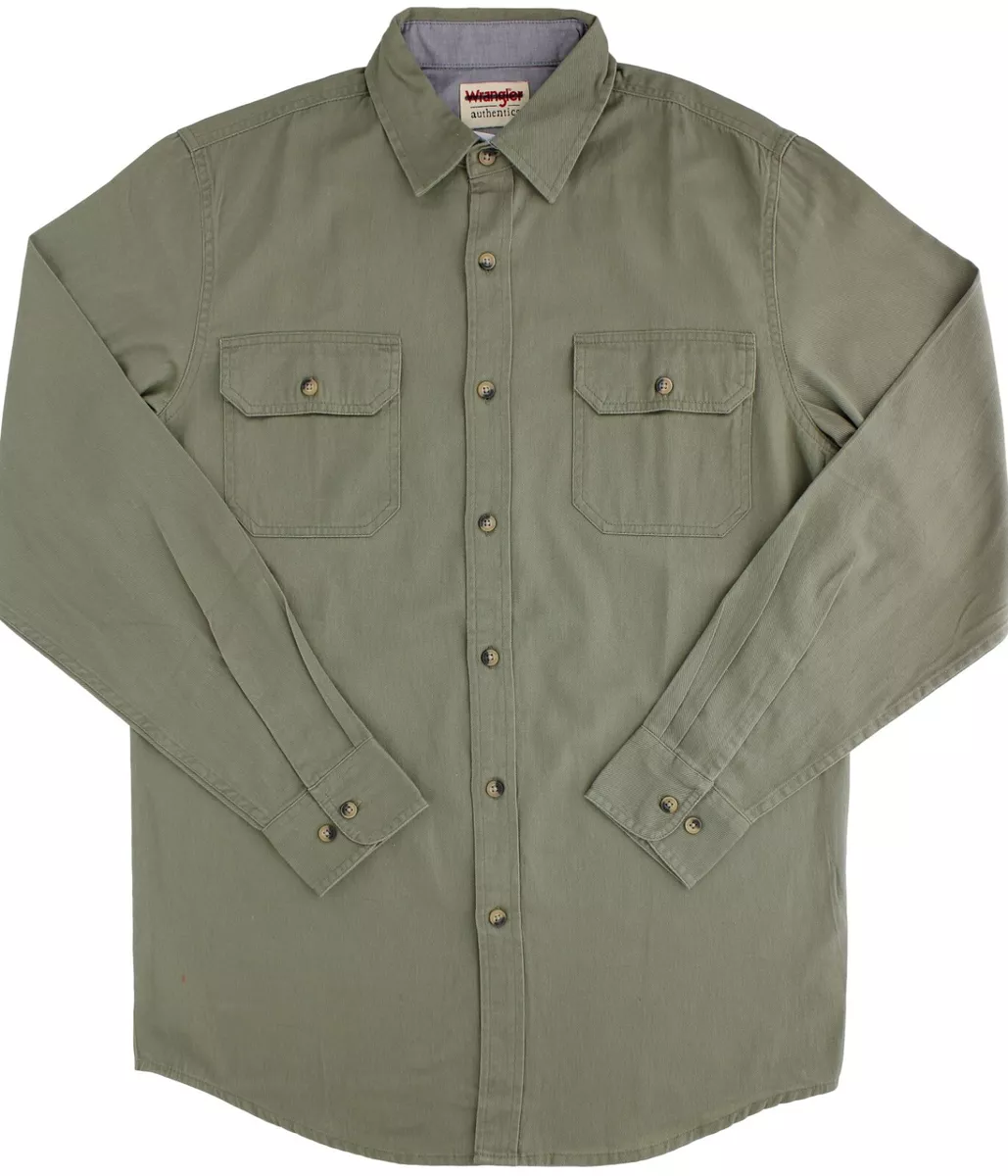 Wrangler Authentics Men's Shirt, Long-Sleeve Button Front