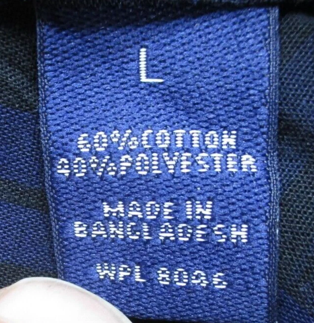 Camisa John Ashford Abotonada Para Hombre Grande Negra Azul Geométrica Cuadros Fácil Cuidado Foto 3 de 4