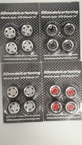 1/18 scale ATS CLASSIC 14INCH Tuning wheel set, NEW Design with colour options!! - Picture 1 of 8