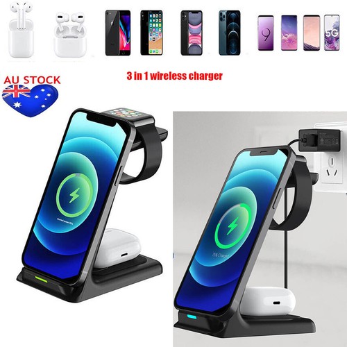 30W Fast Wireless Charger Stand Dock Pad For iPhone 15 13 Pro 14 12 Samsung S24+ - Picture 11 of 23