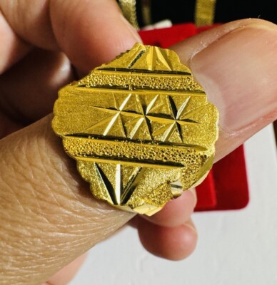 20k Gold Stamp Symbols Solid 22C 22K 916 Fine Yellow Saudi Real