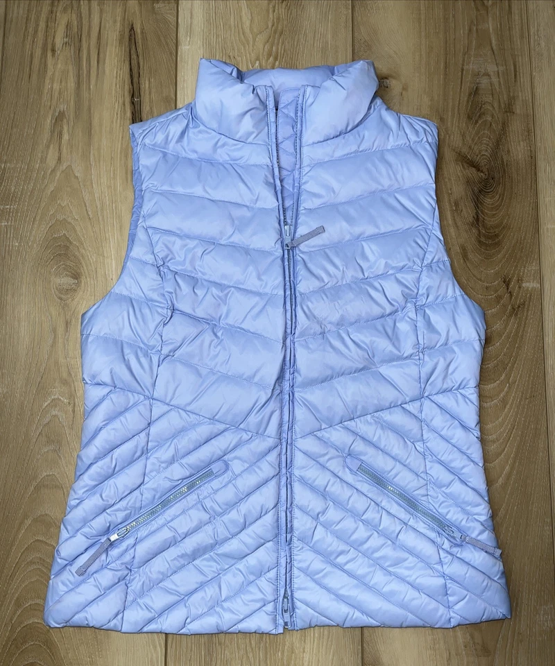 Talbots Down Vest Puffer Quilted Jacket Insulated Zip Lt. Blue Size M NEW - Image 2 of 4