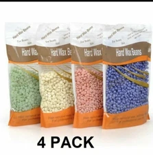 4 Packs Pieces Lot Hard Wax Beans Waxing Beans Beads Hair Removal Warmer heater