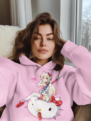Hello Kitty Fleece Kapuzenpullover Für Mädchen – Kuschelige Decken-Hoodie In Übergröße