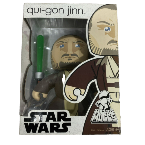 Modellino Star Wars Mighty Muggs QUI-GON JINN Hasbro 2008 - Foto 1 di 6