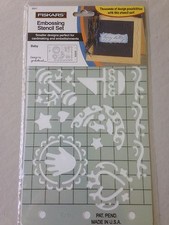 Fiskars Embossing Mini 4 x 6 ShapeBoss Stencil Set Baby 5641-NEW