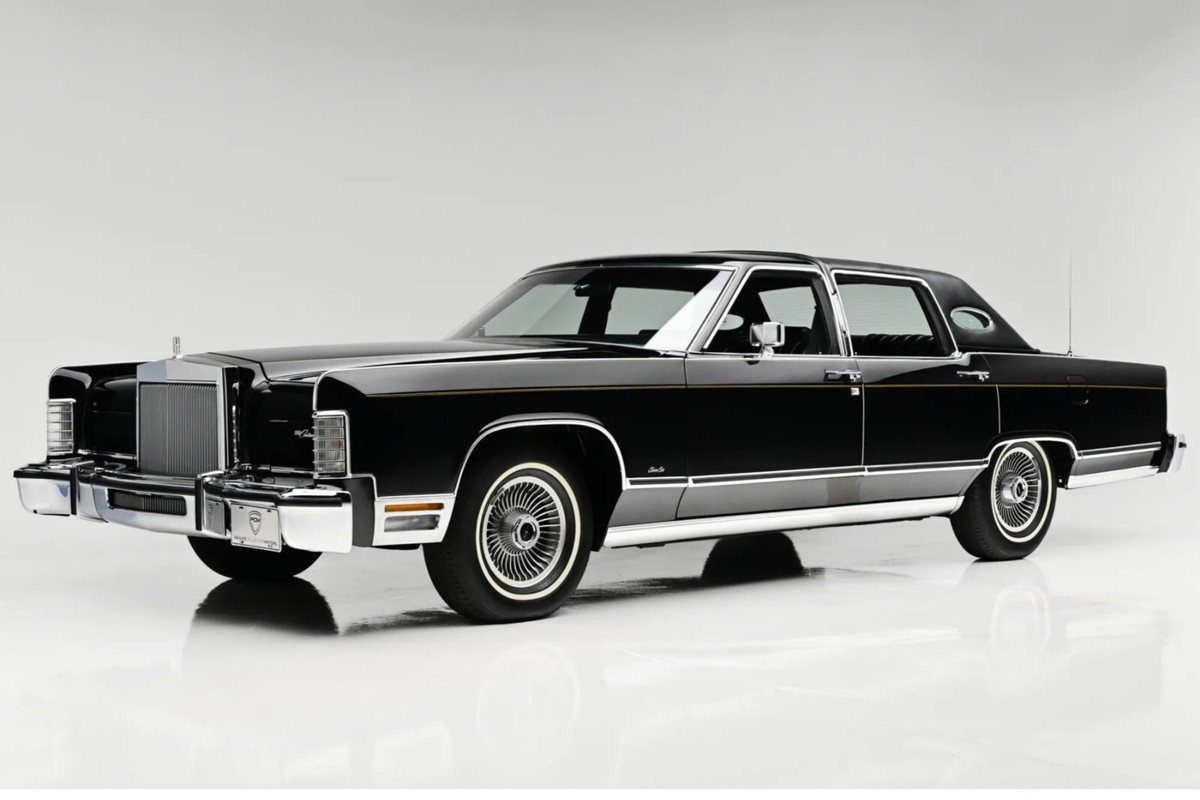 1979 Lincoln Continental Town Car blk | POSTER | 24X36 Inch