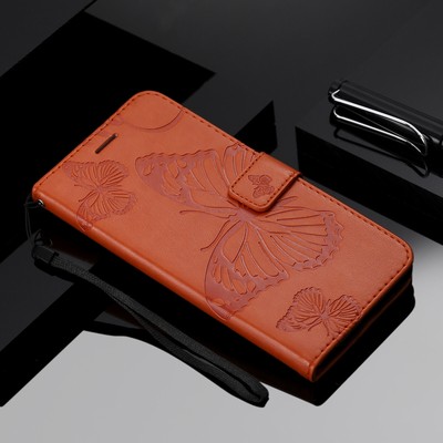 Luxury Fashion 3D Embossing Butterfly Flip Wallet PU Leather Case Stand Cover Z1
