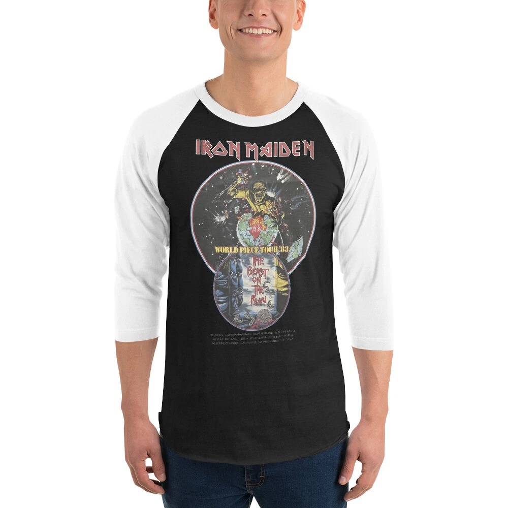 Iron Maiden Unisex 3\4 Sleeve Baseball Tee