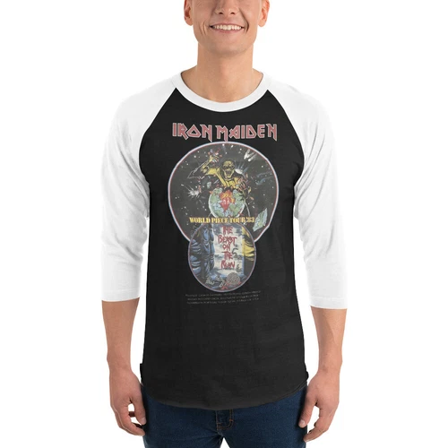 Iron Maiden Unisex 3\4 Sleeve Baseball Tee