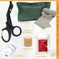 Israeli Wound Dressing, Emergency Trauma Bandage, IFAK, First Aid Kit  Refill