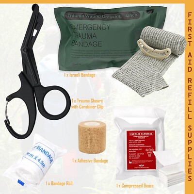 wound dressing supplies Wound-PAK Wound Dressing Kit - Tactical (SM-01396) | SurvivalMetrics.com
