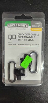 New: Uncles Mike's Quick Detach Super Sling Swivels With Tri-Lock #14033 Size:1''