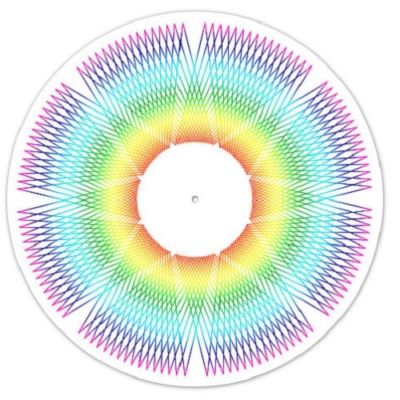 Rainbow Star 12'' SLIPMATS - einzeln oder Paar - DJS / PLATTENSPIELER / HIFI 