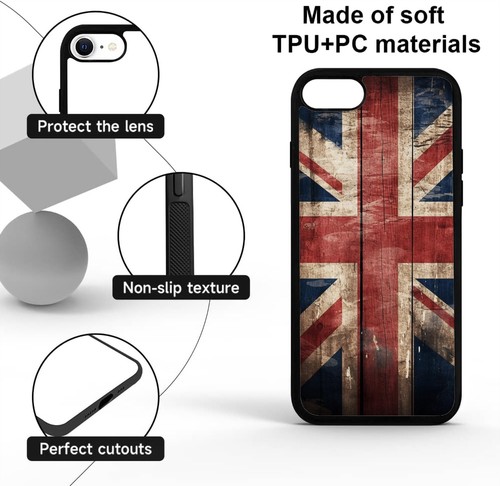 Aluminum Cover Flag Union Jack pop For iPhone 6 7 8 10 X 11 12 13 14 15 - Picture 18 of 25