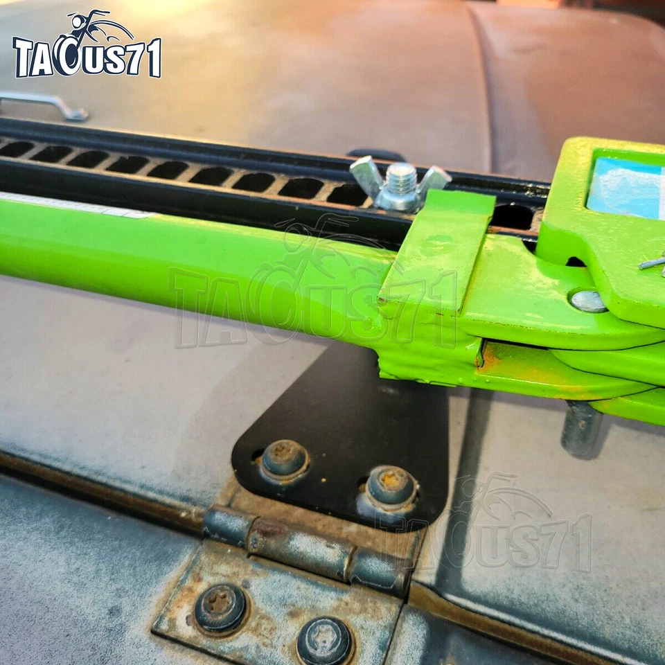 Par de soportes de capó de montaje de gato de elevación alta aptos para Jeep Wrangler CJ/YJ/TJ 1944-2006 Foto 4 de 4