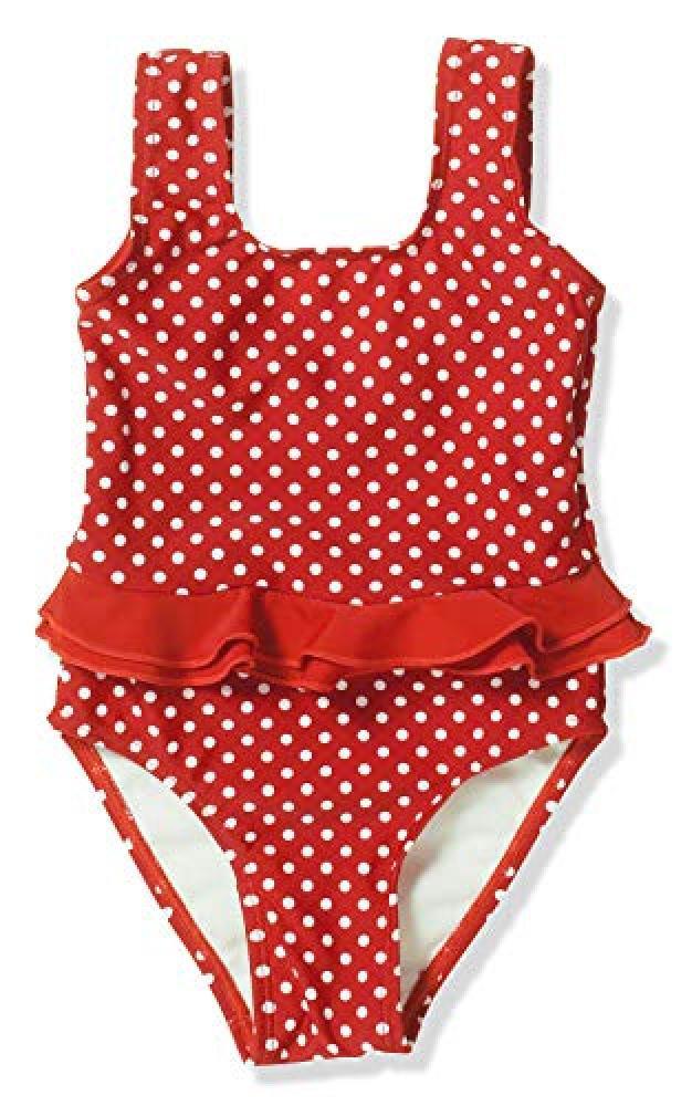 (TG. 98-104) Playshoes UV-Schutz Badeanzug Punkte Costume da Bagno, Rosso (Rot (
