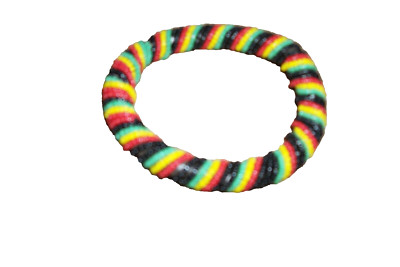 COLORFUL Hand CRAFTD twist bead wrap wrist BAND from Kenya snap 7'' 3 1/2 round 
