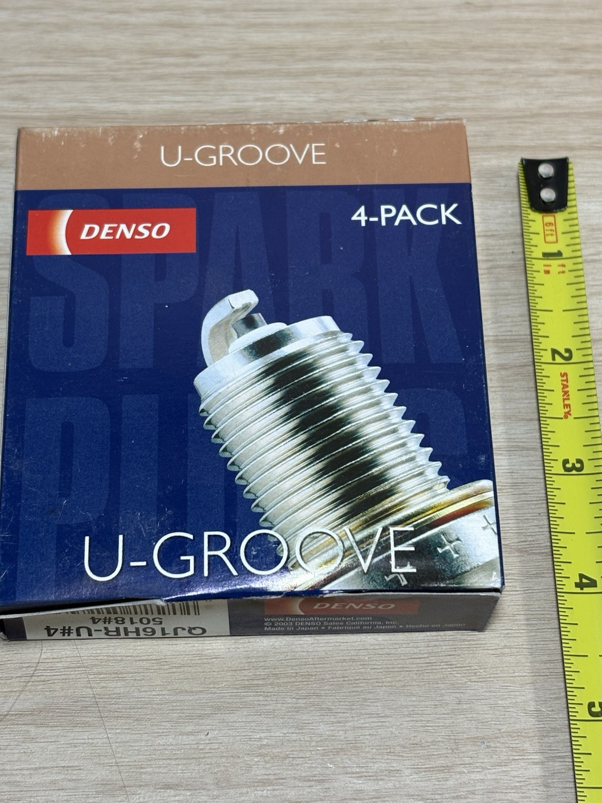 Denso, QJ16HR-U, 5018, U-groove Spark Plugs, 4-pack-New Old Stock