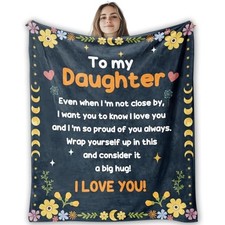to My Daughter Blanket, Daughters Birthday Gifts from Mom Dad, Navy Gifts-01