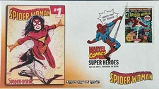 BDAOCITW KSC Cachets 4159 Marvel Comic Book Cover Stamp Spider Woman 