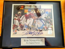 Authentic Rob Ninkovich Patriots Autographed 8x10 Framed Photo - COA Included 