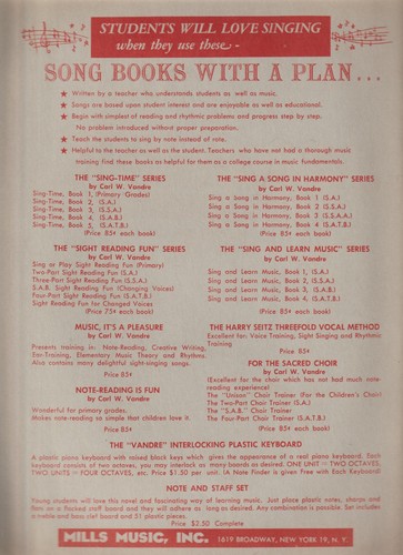 Sing and Learn Music for Changing Voices Book Three 1949 - Picture 4 of 4