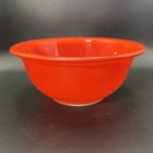VTG PYREX by Corning #322 1 Liter Red Clear Bottom Mixing Bowl - 7" Dia x 3"