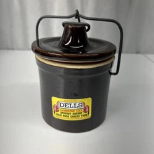 VTG Wisconsin Dells Cheese Co. Brown Glazed Crock