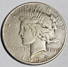 1934 S Peace "XF/AU"💰 C-PICS/ High Points - HAIR,FEATHERS,PEACE/LOW 1M💥 ✅