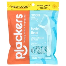 Twin-Line, Floss Picks, Cool Mint, 150 Count