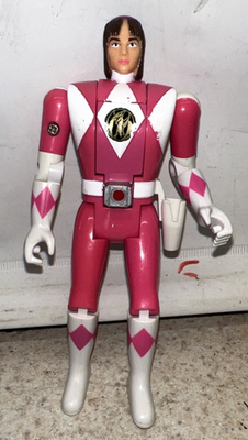 Vintage Mighty Morphin Power Rangers Pink Kimberly Flip Head
