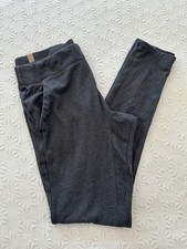 LUNYA Pima Cotton Leggings Gray Pockets Lounge Pants Comfy Small Pockets Soft 