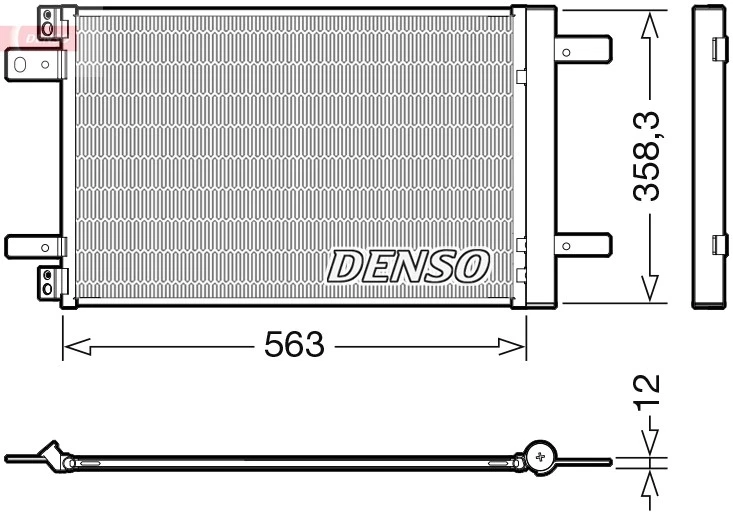 Air Con Condenser fits PEUGEOT EXPERT 2.0D 2016 on AC Conditioning Denso 3552498 - Image 2 of 4