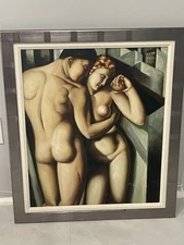 Adam and Eve Art Deco Tamara De Lempicka signed by Dutch Artist Mariejon De Jong