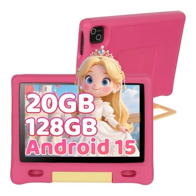 ANNA BELL Android 15 Tablet for Kids 3-12 10.1 inch Octa-Core 20GB RAM 128GB ROM WiFi
