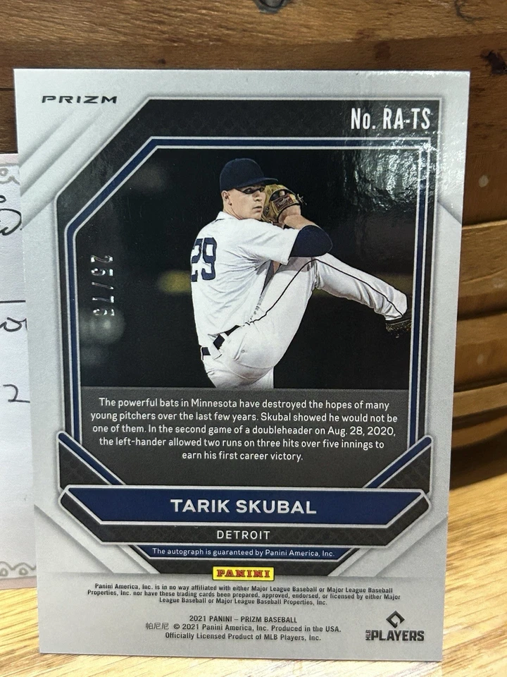 Tarik Skubal Panini Prizm 25/75 Rookie Card - Image 2 of 2
