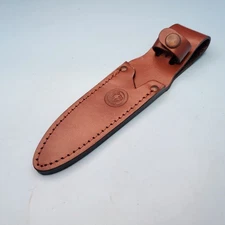 Knives of Alaska Fixed Blade Knife Sheath Brown Leather Belt Pouch Case 6x 5.25"