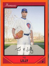 2007 Bowman #174 Ted Lilly Orange #/250